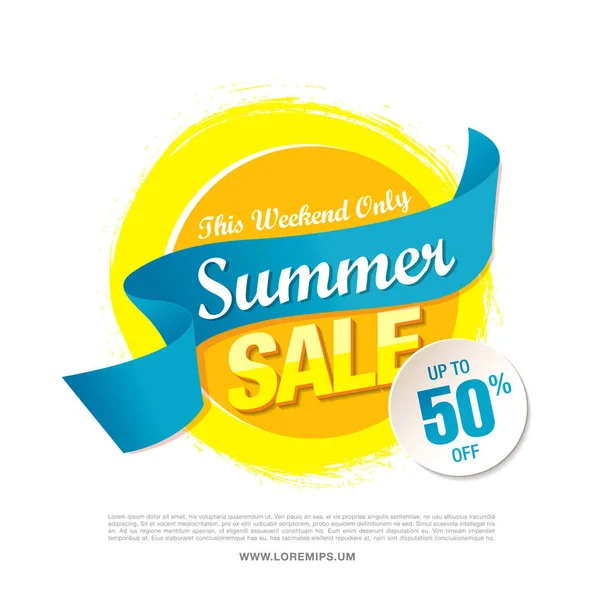 yaz satış şablonu afişi