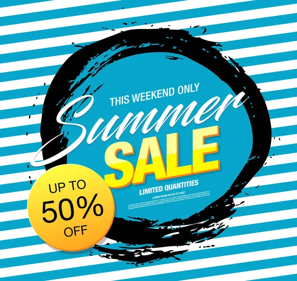 yaz satış şablonu afişi