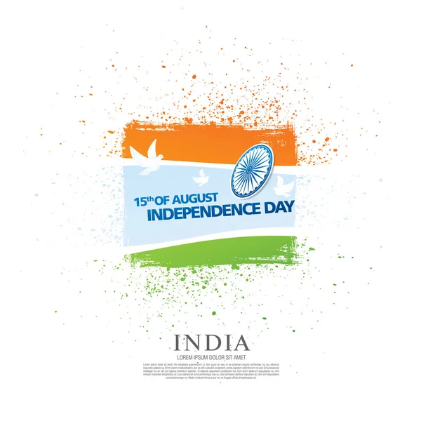 Κάρτα για την ημέρα ανεξαρτησίας της Ινδίας. — Διανυσματικό Αρχείο