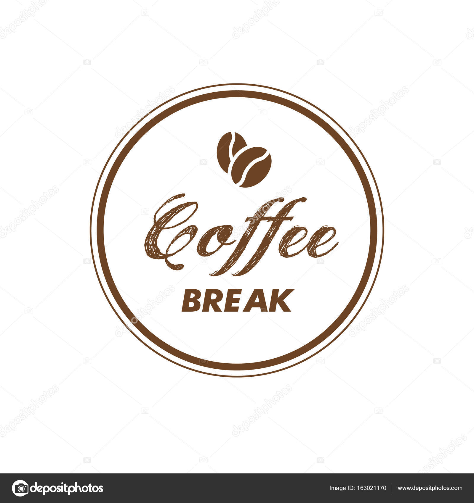  Coffee  Break  Logo  Design Stock Vector C Igor Vkv 163021170