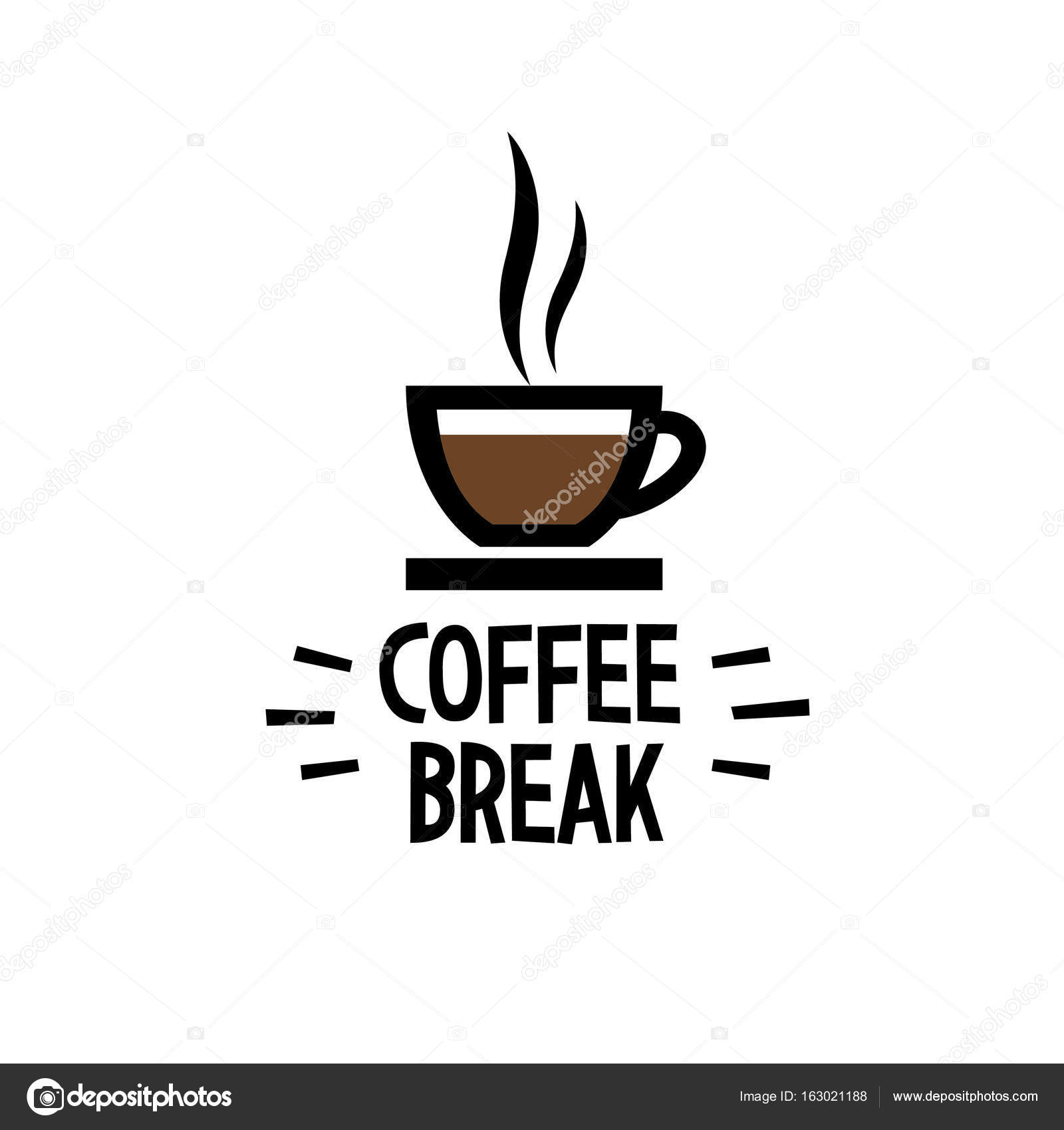  Coffee  break  logo  ontwerp  Stockvector  Igor Vkv 163021188