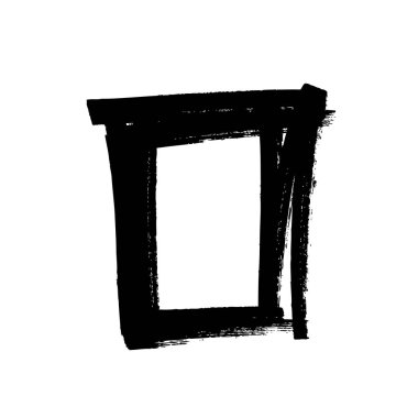 soyut dikdörtgen şekli işareti