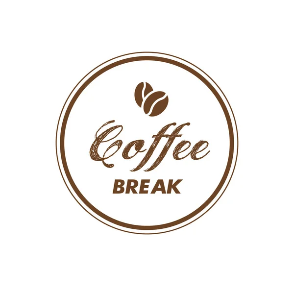 Coffee break logo ontwerp — Stockvector