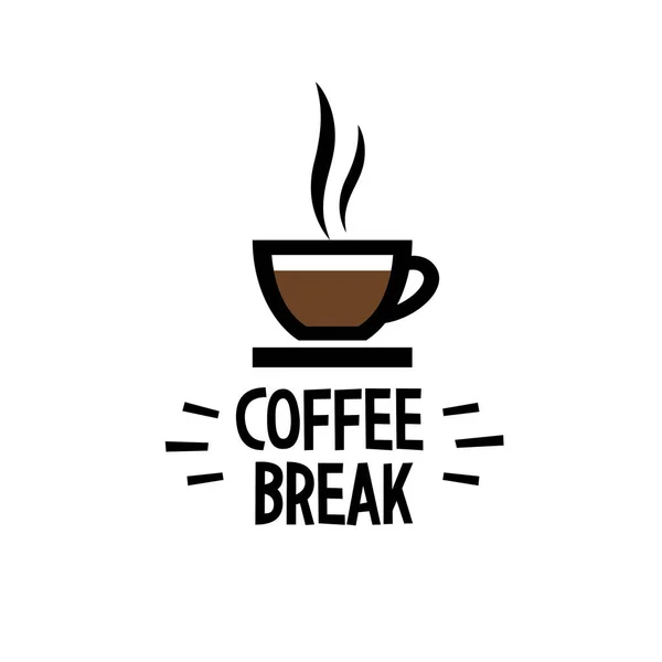 Σχεδιασμός λογότυπου διάλειμμα για καφέ — Διανυσματικό Αρχείο