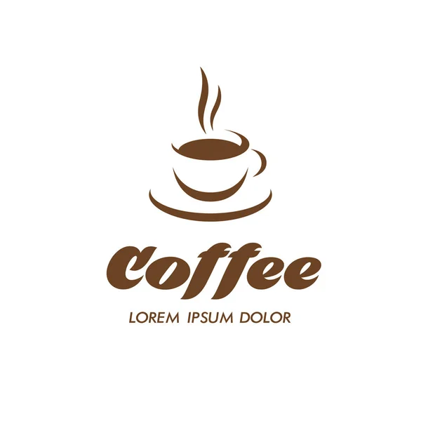 喝咖啡休息时间标志设计 — 图库矢量图片