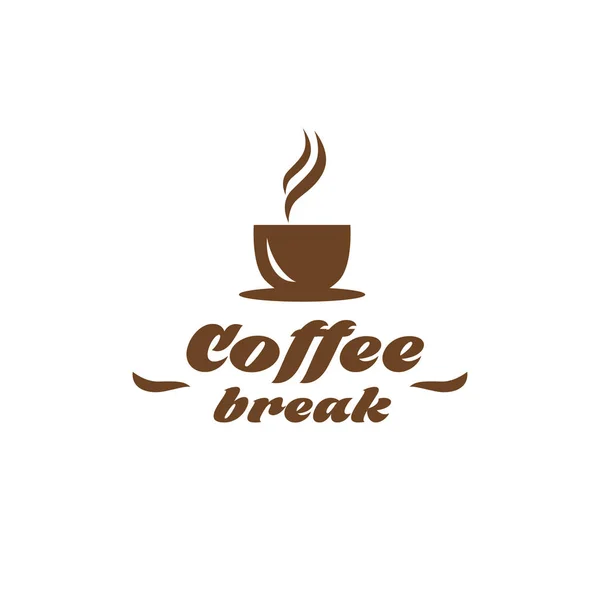 Coffee break logo ontwerp — Stockvector