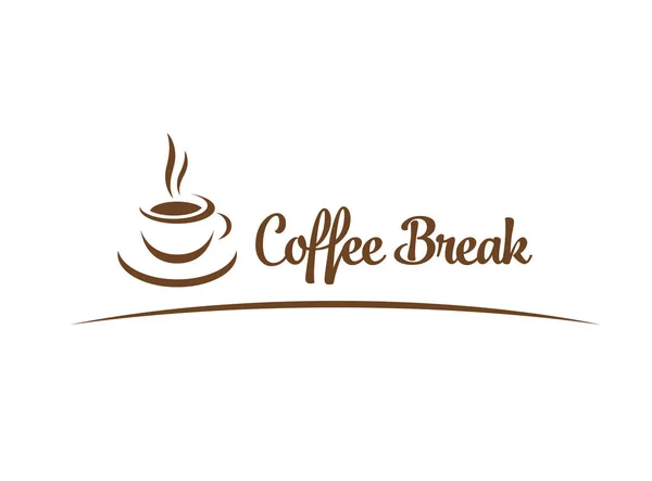 Coffee break logo ontwerp — Stockvector