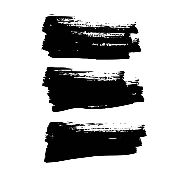 Zwarte penseelstreken — Stockvector