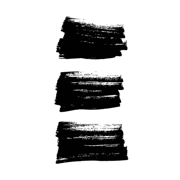 Zwarte penseelstreken — Stockvector