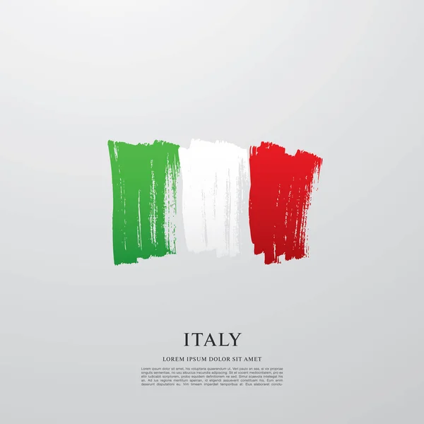 Italia bandera de diseño — Vector de stock