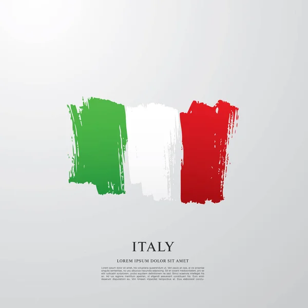 Italia bandera de diseño — Vector de stock