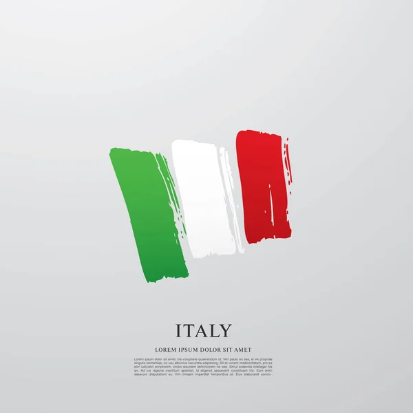 Italia bandera de diseño — Vector de stock