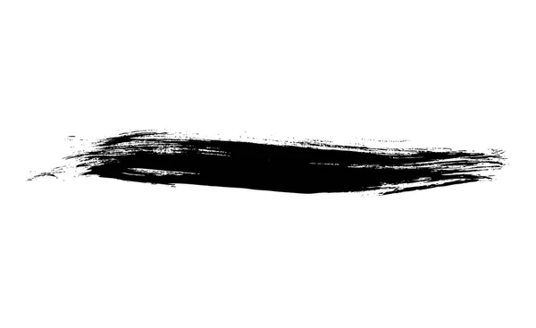 黒い筆のストローク — ストックベクタ