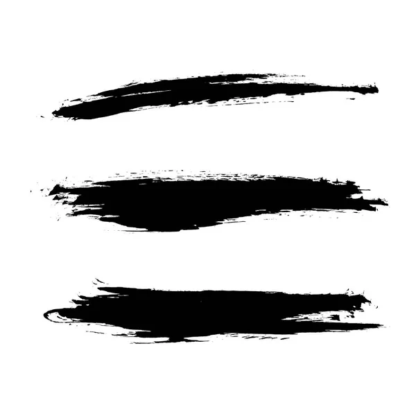 Black brush strokes — Stock Vector