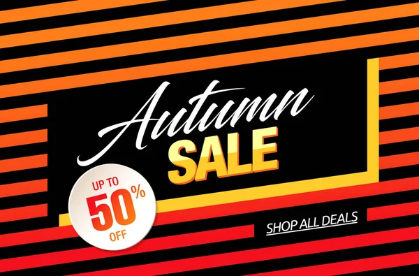 Bright autumn sale banner — Stock Vector