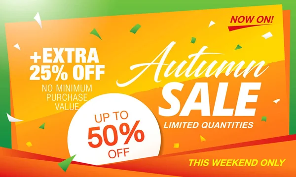 Autumn sale banner — Stock Vector