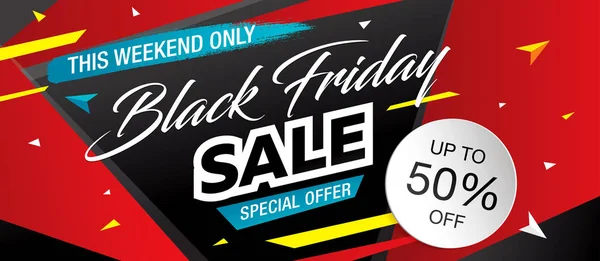 Bannière de vente Black Friday — Image vectorielle