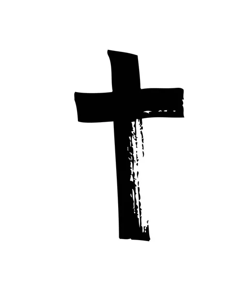 Croix dessinée à la main — Image vectorielle