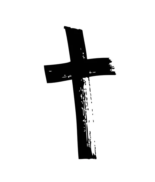 Handgezeichnetes Kreuz — Stockvektor