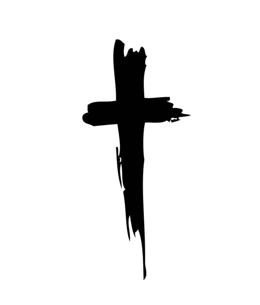 Handgezeichnetes Kreuz — Stockvektor
