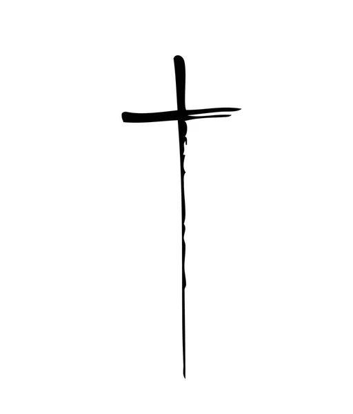 Hand drawn cross — Stock Vector