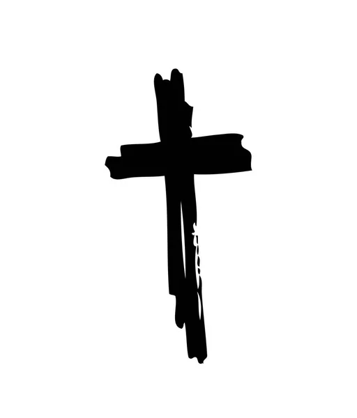 Ručně kreslenou kříž — Stockový vektor