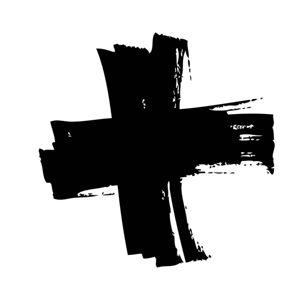 Vector brush painted cross Brush painted cross — Stock Vector © Igor