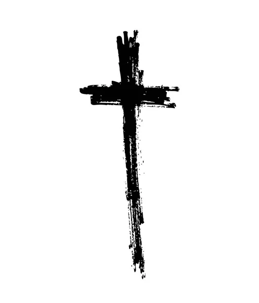 Croce disegnata a mano — Vettoriale Stock