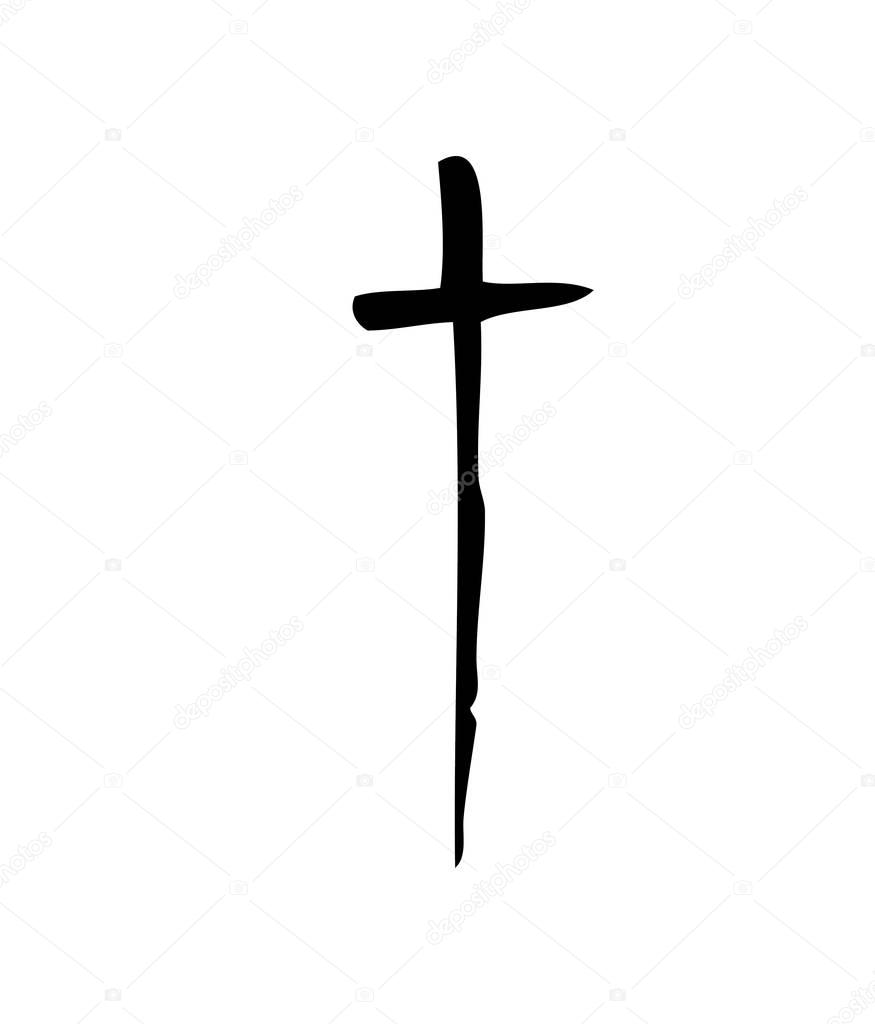 Hand drawn cross