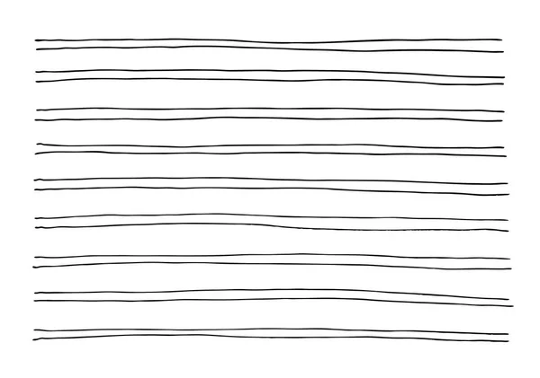 Handgezeichnetes horizontales Streifenmuster — Stockvektor