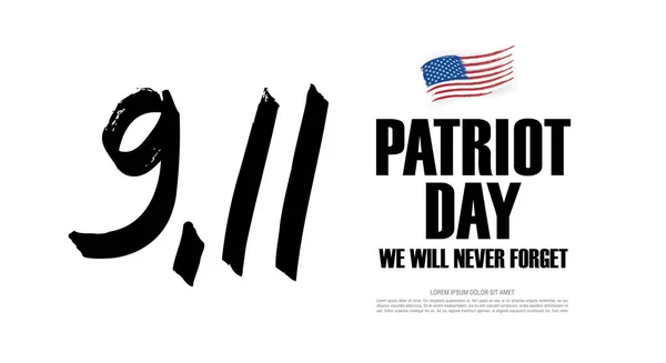Patriota dnia. 11 września, karta — Wektor stockowy