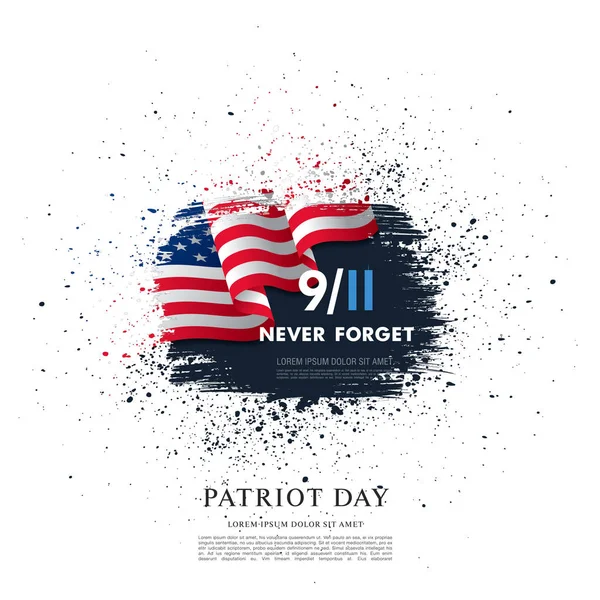 Il Patriot Day. Settembre, 11 card — Vettoriale Stock