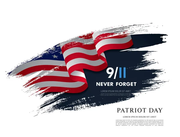 Patriot Day. September, 11 card — Stock Vector