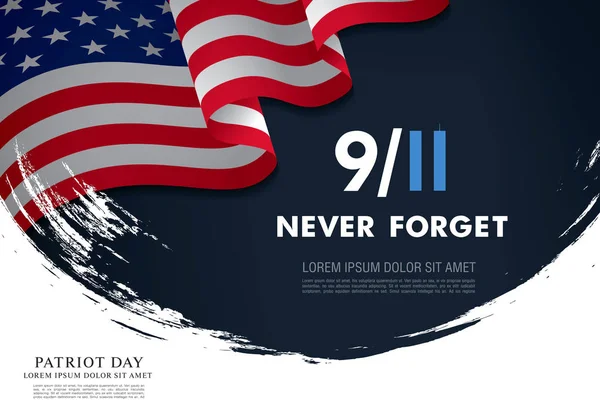Patriot dag. 11 september, kaart — Stockvector