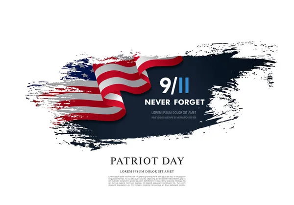 Día del Patriota. Septiembre, 11 tarjeta — Vector de stock