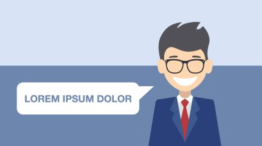 Mutlu başarılı genç adam