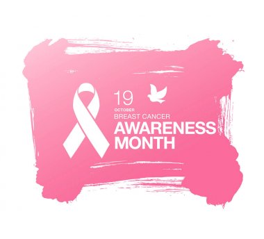 Meme Kanseri Bilinçlendirme şerit arka plan. 