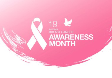 Meme Kanseri Bilinçlendirme şerit arka plan. 