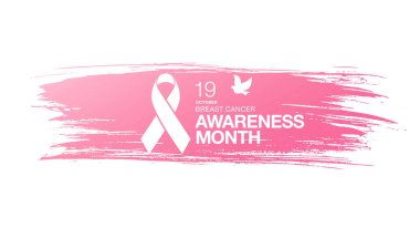 Meme Kanseri Bilinçlendirme şerit arka plan. 