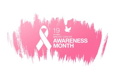 Meme Kanseri Bilinçlendirme şerit arka plan. 