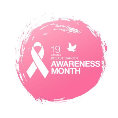 Meme Kanseri Bilinçlendirme şerit arka plan. 