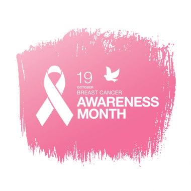 Meme Kanseri Bilinçlendirme şerit arka plan. 