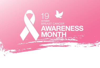 Meme Kanseri Bilinçlendirme şerit arka plan. 