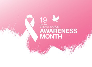 Meme Kanseri Bilinçlendirme şerit arka plan. 