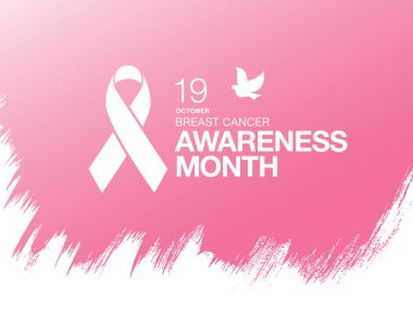 Meme Kanseri Bilinçlendirme şerit arka plan. 