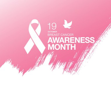 Meme Kanseri Bilinçlendirme şerit arka plan. 