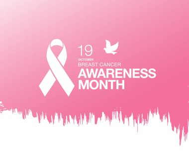 Meme Kanseri Bilinçlendirme şerit arka plan. 