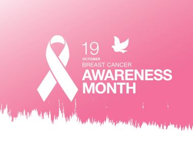 Meme Kanseri Bilinçlendirme şerit arka plan. 