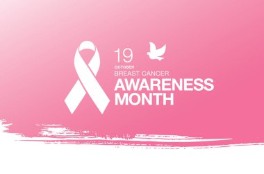 Meme Kanseri Bilinçlendirme şerit arka plan. 