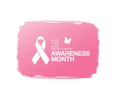 Meme Kanseri Bilinçlendirme şerit arka plan. 